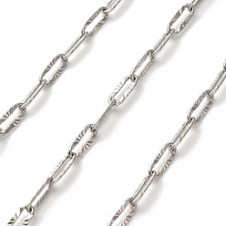 Нержавеющая Сталь Цвет 304 цепи из нержавеющей стали, пайки, текстура, цвет нержавеющей стали, 9x3.5x0.5 мм