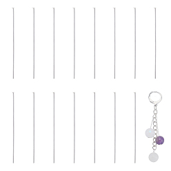 Серебро 925 булавки с плоской головкой из стерлингового серебра, с полировкой из замши, серебряные, 39~40x0.5 мм, Руководитель: 1.5 mm, 30 шт