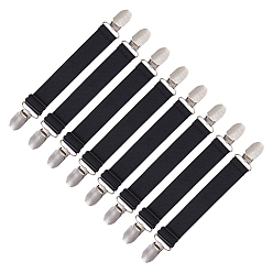 Черный 8шт. полиэстеровые и железные фиксаторы для простыней, зажим для простыни, фиксатор одеяла, чёрные, 190x28.5x8.5 мм