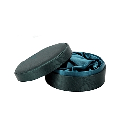 Морско-зеленый Шкатулка для украшений из парчи в китайском стиле, подарочная коробка набор ювелирных изделий коробки, Для кольца, серьга, цвета морской волны, 12x5 см