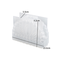Blanc Moules en silicone, moules de résine, pour la résine UV, une résine époxy, demi-tour, moules fondants, blanc, 92x136x55mm