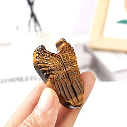Wing Натуральные украшения для выставки скульптур тигрового глаза, украшение домашнего офиса, крыло, 30~80 мм