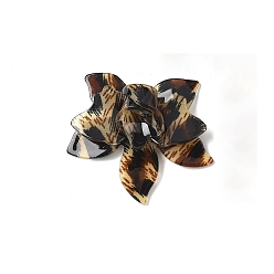 Цветок 3d акриловые подвески, леопардовым принтом, цветок, 45.5x51x19 мм, отверстие : 1.8 мм