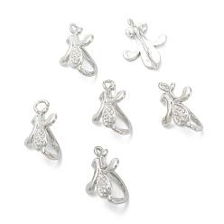 Платина Поручительств латуни кулон, платина, 14x9 мм, отверстие : 5 мм