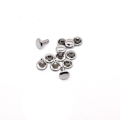 Платина Латунные заклепки, с винтом, для кошелька сумка обувь панк-рок кожаный ремесленный ремень для одежды, платина, 8x6 мм