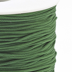 Green Polyester Cords, Green, 0.8mm, about 131.23~142.16 yards(120~130m)/roll