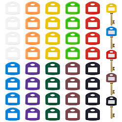 Mixed Color 80Bags 10 Colors Silicone Key Covers, Rectangle, Mixed Color, 25x28x5mm, Hole: 8.5x5mm, 8bags/color