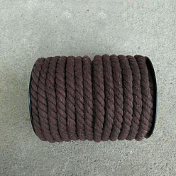 Кокосово-Коричневый 3 хлопковый шнур макраме., витая хлопковая веревка, для настенного крепления, вешалки для растений, поделки и свадебные украшения, кокосового коричневый, 12 мм, около 21.87~24.05 ярдов (20~22 м) / рулон