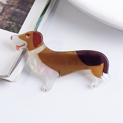 Сэнди Коричневый Заколки для волос из пвх, с металлическими поиск, песчаный коричневый, 51x27 мм