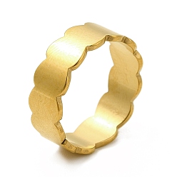 Golden Ionenbeschichtung (IP) 201 Edelstahl-Fingerringe, Ovaler Ring für Damen, golden, 6 mm, Innendurchmesser: 17 mm
