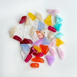 Color mezclado 50pcs granos de acrílico, imitación de jade, pepitas, color mezclado, 12~19 mm