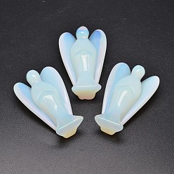 Opalite Angel Opalite Home Display Decorations, 38~40x27~28x13~14mm