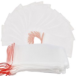 White Organic Nylon Packing Pouches, Drawstring Bags, for Insect Control and Seed Soaking, White, 16.5x10.5x0.07cm