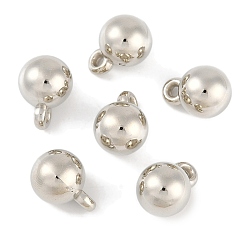 Платина Пластмассовые подвески ccb, круглые, платина, 16x11.5 мм, отверстие : 2 мм