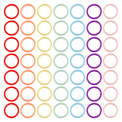 (52) Непрозрачная лаванда 140 шт. 7 цветные пластиковые скрученные листы для книг-регистраторов с кольцами-петлями, разноцветные, 35x3.8 мм, внутренний диаметр: 27.5 мм, 20 шт / цвет