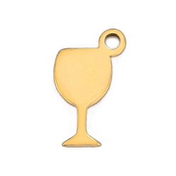 Золотой 304 прелести нержавеющей стали, кубок очарование, золотые, 11x6 мм