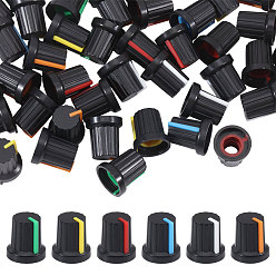 (52) Непрозрачная лаванда 120шт. 6 цветные пластиковые колпачки для гитарных ручек, Поворотная ручка потенциометра управления, разноцветные, 16x14.5 мм, внутренний диаметр: 5.5 мм, 20 шт / цвет