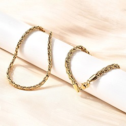 Настоящее золото 22K 4.5мм 304 ожерелья из нержавеющей стали с цепочкой из пшеницы для женщин, вакуумное покрытие pvd, реальный 22 k позолоченный, 21.46 дюйм (54.5 см)