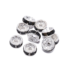 Реактивный Самолет Rondelle латунь горный хрусталь Spacer бисер, для браслета ожерелья своими руками изготовление ювелирных изделий аксессуары, платина, струя, 10 мм, отверстие : 2.4 мм