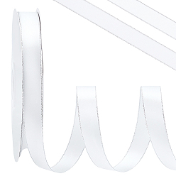 Blanc Ruban polyester, pour les accessoires vestimentaires, blanc, 7/8 pouces (22 mm), environ 100.00 yards (91.44m)/rouleau