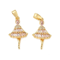 Золотой Латунные микро проложить кубического циркония подвески, человеческая форма, без свинца и без кадмия, долговечный, стойки покрытие, золотые, 21x12x4.5 мм, отверстие : 4x2 мм