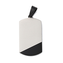 (52) Непрозрачная лаванда 304 подвески из нержавеющей стали, прямоугольный шарм, матовые, разноцветные, 36.5x20x2.5 мм, отверстие : 9.5x5.3 мм