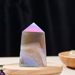 Натуральный Агат Гальваническая скульптура из натурального агата, фигурка для украшения дома, энергетический камень рейки для исцеления, 45~50x30x12 мм