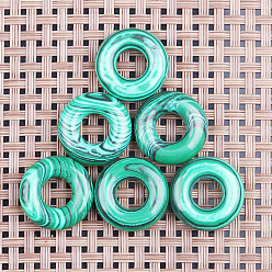 Andere Jasper Kunst Malachit Anhänger, Donut Charms, 20 mm, Innendurchmesser: 8 mm