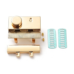 Light Gold Zinc Alloy Twist Bag Lock Purse Catch Clasps, for DIY Bag Purse Hardware Accessories, Light Gold, 5.2x3.8cm