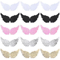 (52) Непрозрачная лаванда 20шт. 5цвета тканевые ангельские крылья, материалы для изготовления одежды своими руками, разноцветные, 73x133x0.5 мм, 4 шт / цвет