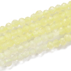 Шампанско-Желтый Кошачие глаза, граненые, окрашенная и подогревом, круглые, шампанское желтый, 2 мм, отверстие : 0.6 мм, около 190 шт / нитка, 14.49'' (36.8 см)