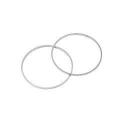 Stainless Steel Color Non-Tarnish 304 Stainless Steel Linking Ring, Stainless Steel Color, 37x1mm, Inner Diameter: 35mm