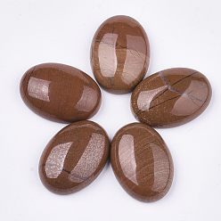 Красный Камень Природного красной яшмы кабошон, овальные, 24~26x17~19x6~7 мм