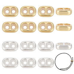 (52) Непрозрачная лаванда 16шт. 2 цвета латунные силиконовые подвески-слайдеры, стойки покрытие, без никеля , овальные, разноцветные, 12.5x8.5x4 мм, отверстие : 2 мм, 8 шт / цвет