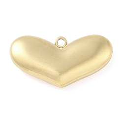 Настоящее золото 18K Ионное покрытие (ip) 304 подвески из нержавеющей стали, шарма сердца, реальный 18 k позолоченный, 12.5x24x4.5 мм, отверстие : 1.6 мм