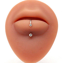 Нержавеющая Сталь Цвет Кольца для губ из нержавеющей стали, украшения для пирсинга для женщин и мужчин, c-образный, цвет нержавеющей стали, 8 мм