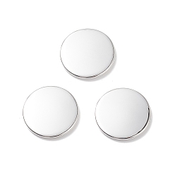 Серебро 304 безель из нержавеющей стали, кабошон настройки, плоско-круглые, серебряные, лоток : 16 мм, 17.5x2 мм