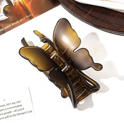 Темный Хаки Пластиковые заколки для волос с большими когтями в форме бабочки, аксессуары для волос для женщин и девочек, Темный хаки, 70x110 мм