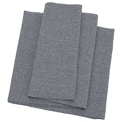 Серый Хлопчатобумажная ткань с резинкой из спандекса для манжет, отделка воротника выреза горловины пояса, серые, 220x630x2.5 мм