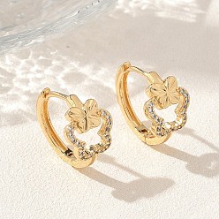Настоящее золото 18K Серьги-кольца в форме бабочки из латуни с микропаве из кубического циркония для женщин, реальный 18 k позолоченный, 15x17x9.5 мм