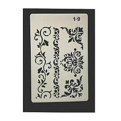 Flower Eco-Friendly PET Plastic Hollow Painting Silhouette Stencil, DIY Drawing Template Graffiti Stencils, Flower, 246x160mm