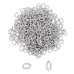 Stainless Steel Color Unicraftale 304 Stainless Steel Jump Rings, Open Jump Rings, Oval, Stainless Steel Color, 6x4x1mm, 18 Gauge, Inner Diameter: 4x2mm