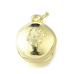 Настоящее золото 18K Латунные подвески, гамбургерные прелести, долговечный, с целью перехода в кольце, без свинца и без кадмия, стойки покрытие, реальный 18 k позолоченный, 13x11x7 мм