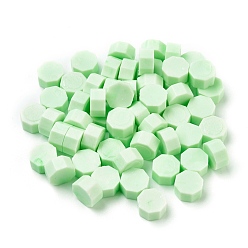 Бледно-Зеленый Частицы сургуча, для ретро печать печать, восьмиугольник, бледно-зеленый, 8.5x4.5 мм, около 1500 шт / 500 г