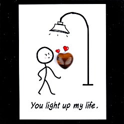 Тигровый глаз Натуральные украшения в форме сердца тигрового глаза, с бумажными карточками, фигурка для украшения дома, энергетический камень рейки для исцеления, 15 мм