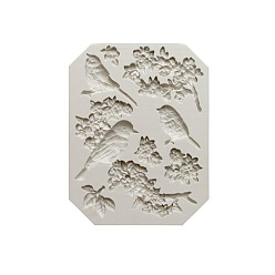 Птица Силиконовые формы, формы помады, формы для литья смолы, коврик с текстурой глины, птица, 119x91x10 мм