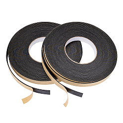 Черный Сильная адгезия, уплотнительная лента, предотвращающая столкновения, чёрные, 15x2 мм, 10 м / рулон