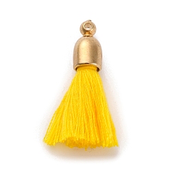 Золотистый Хлопковые подвески, с обнаружением пластика ccb, тассл, золотые, 24.5~30x6 мм, отверстие : 1.4 мм