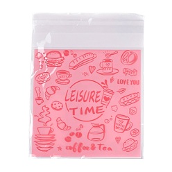 Food Прямоугольные самоклеящиеся пакеты для печенья opp, для выпечки упаковочные пакеты, образец пищи, 13x9.9x0.01 см, около 95~100 шт / упаковка