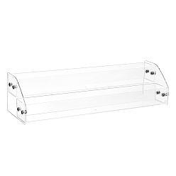 Прозрачный 3-ярусный прозрачный акриловый органайзер для лака для ногтей, держатель дисплея эфирного масла, для макияжа, очки, хранение бутылочек с лаком для ногтей, прозрачные, 31x9x7.5 см